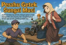Perahu Getek Sungai Musi